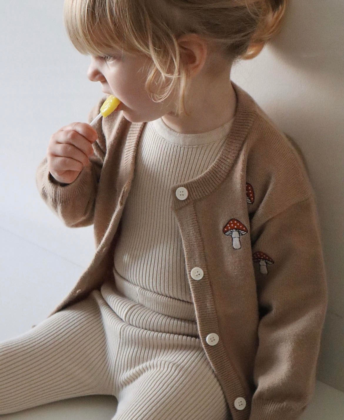Cardigan champignons