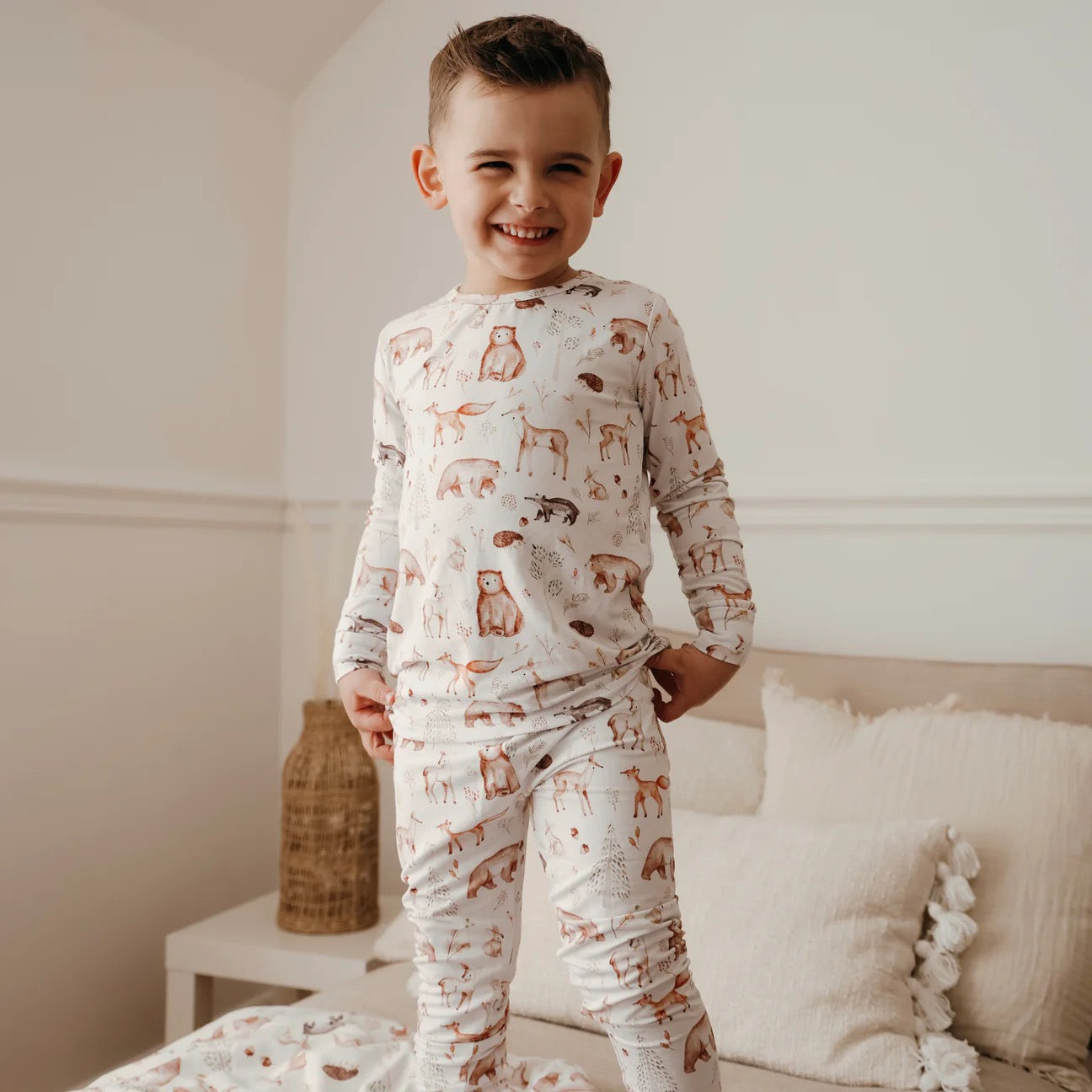 Pyjama 2 pièces - bébé et enfants - Ours et animaux de la forêt