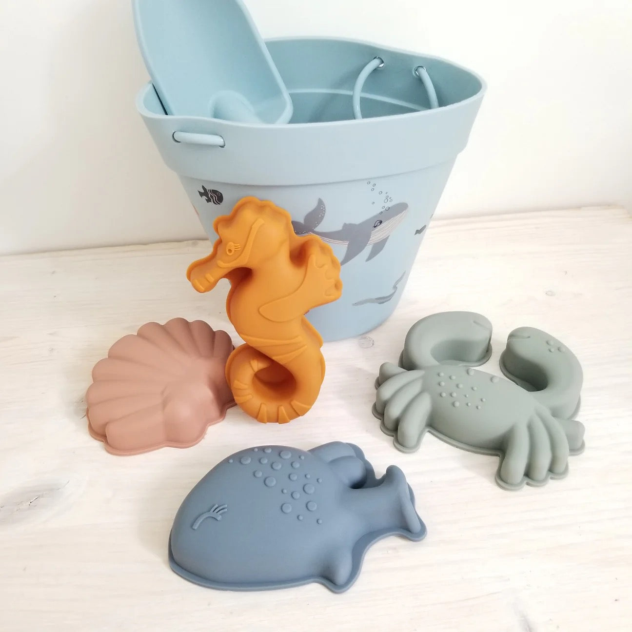 Sceau et jouets pour le sable - Silicone - Baleines