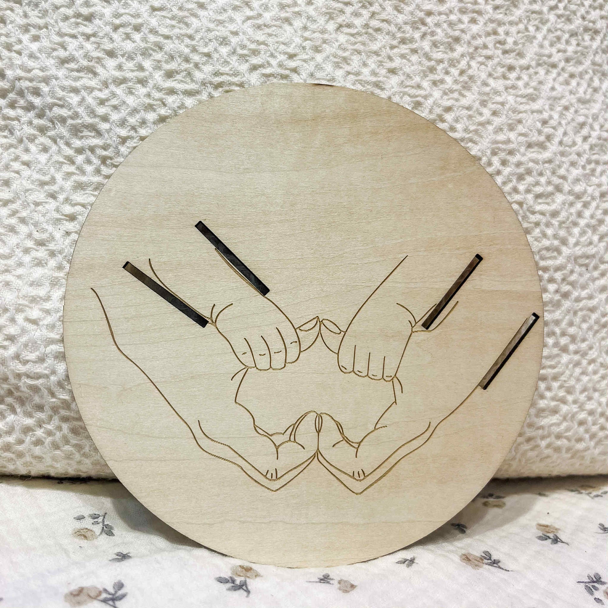 Pastille de bois pour bracelet hôpital